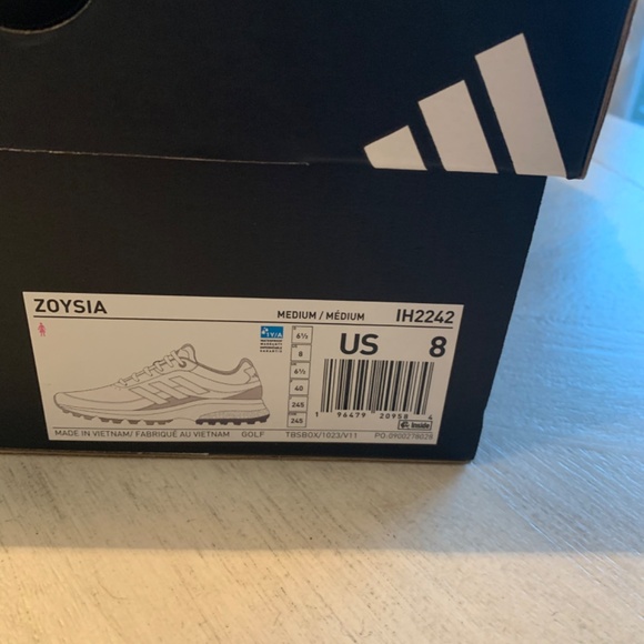 NIB Adidas Zoysia White/Tan Golf Shoes sz 8 - Picture 8 of 8